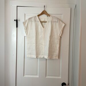 notPERFECTLINEN Malta Top in White